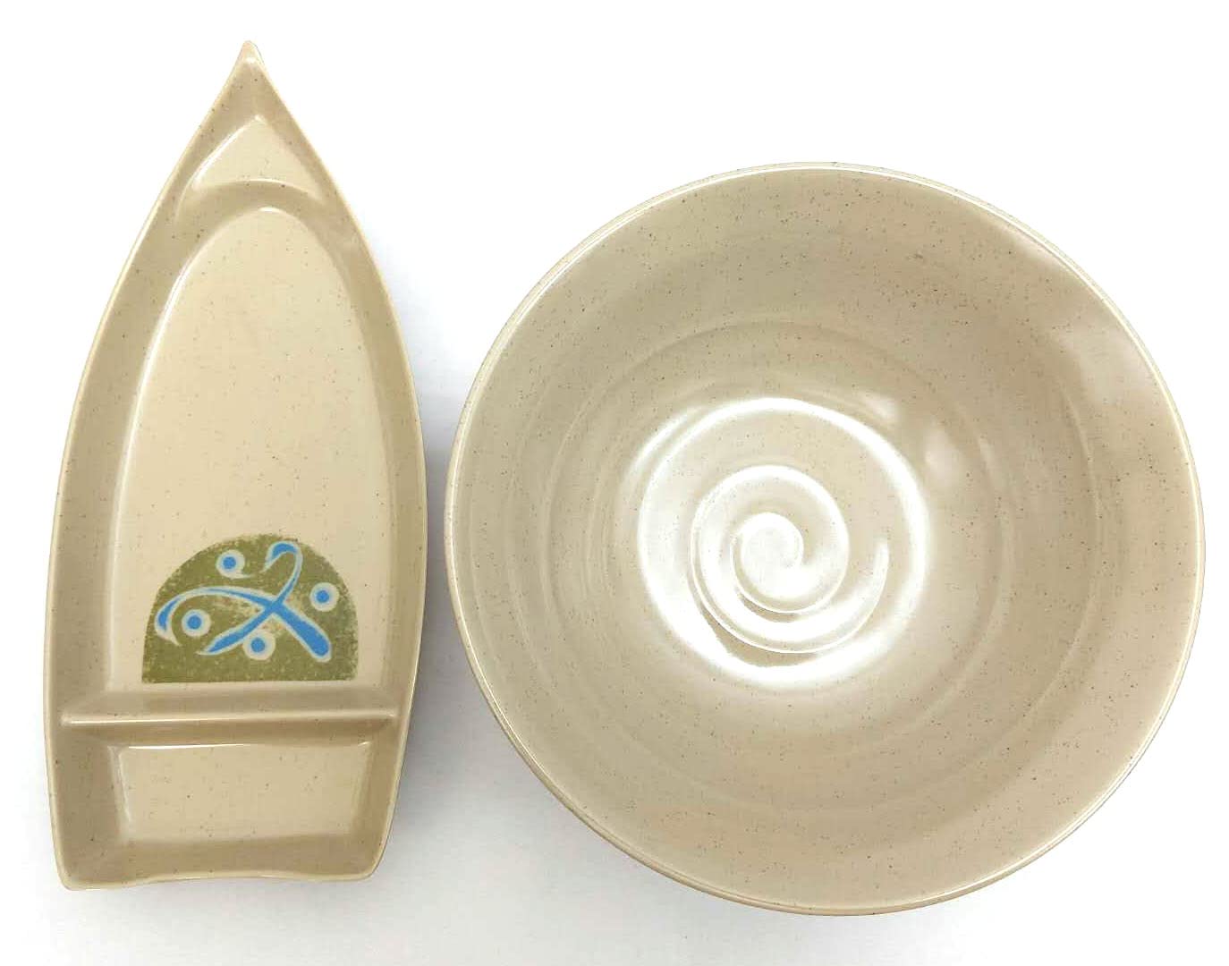 Japanbargain 2347, Sushi Boat Shape Sushi Plate Sashimi Serving Plate Plastic Tray 10 X 4.5 Inch, Green